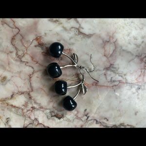 Cherry drop earrings